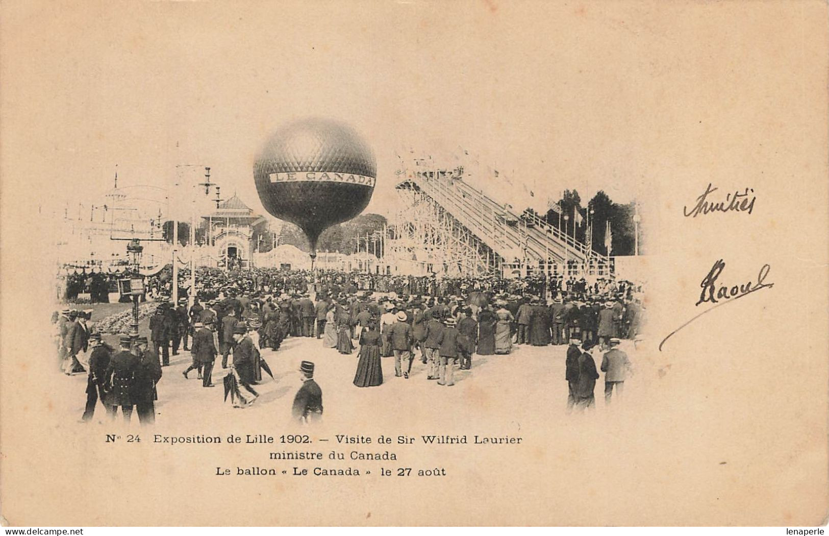 D7704 Exposition De Lille 1902 Le Ballon Le Canada - Lille