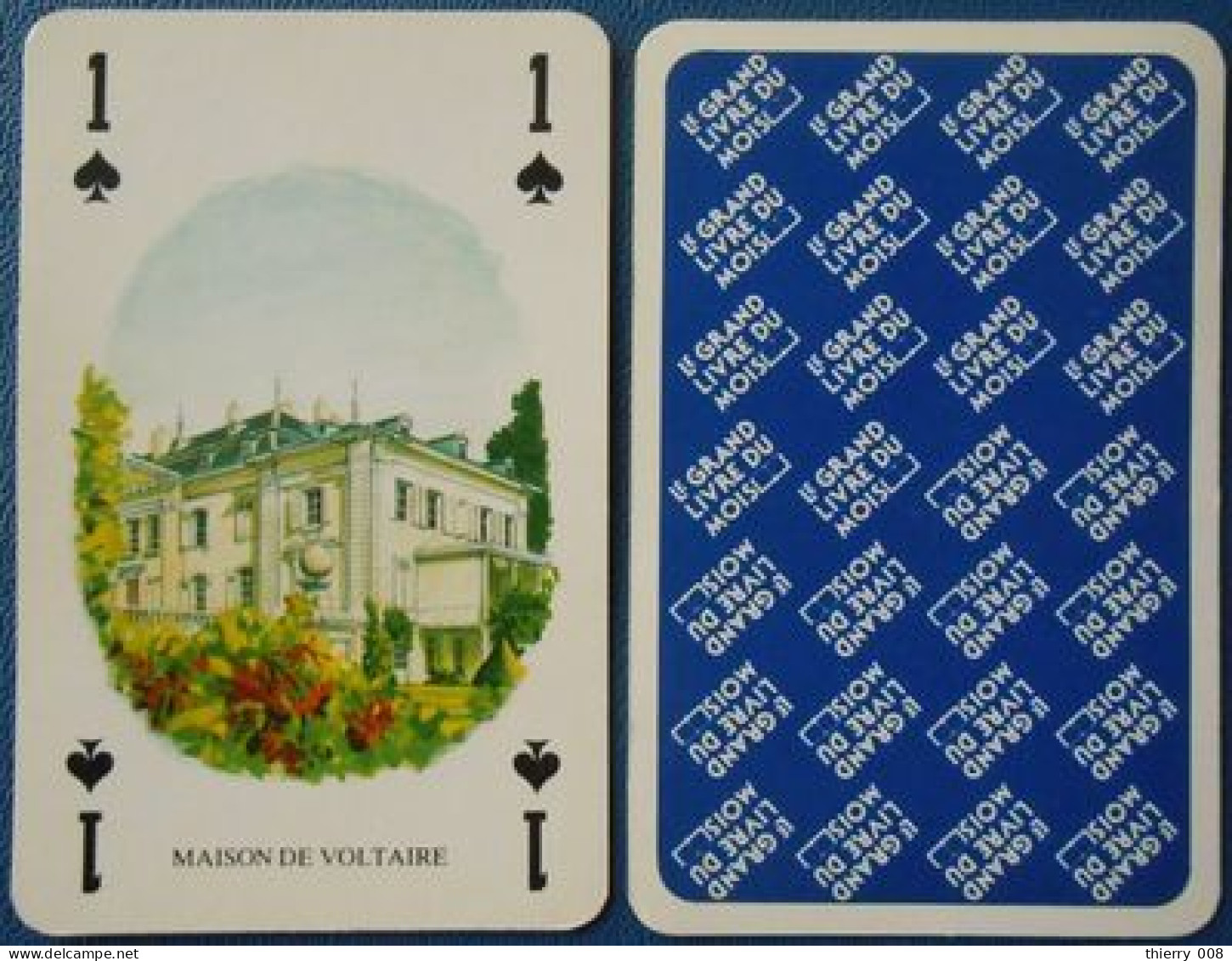 Carte à Jouer  As De Pique  Maison De Voltaire  Ed Le Grand Livre Du Mois - Playing Cards (classic)