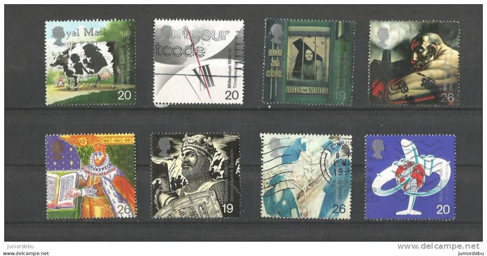 Great Britain - 1999  - Millennium  Issues- 8 Different  - USED. ( D ) ( Condition As Per Scan ) ( OL 05/05/2013) - Gebraucht