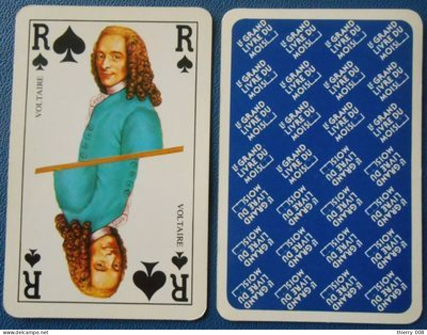 Carte à Jouer  Roi De Pique  Voltaire  Ed Le Grand Livre Du Mois - Playing Cards (classic)