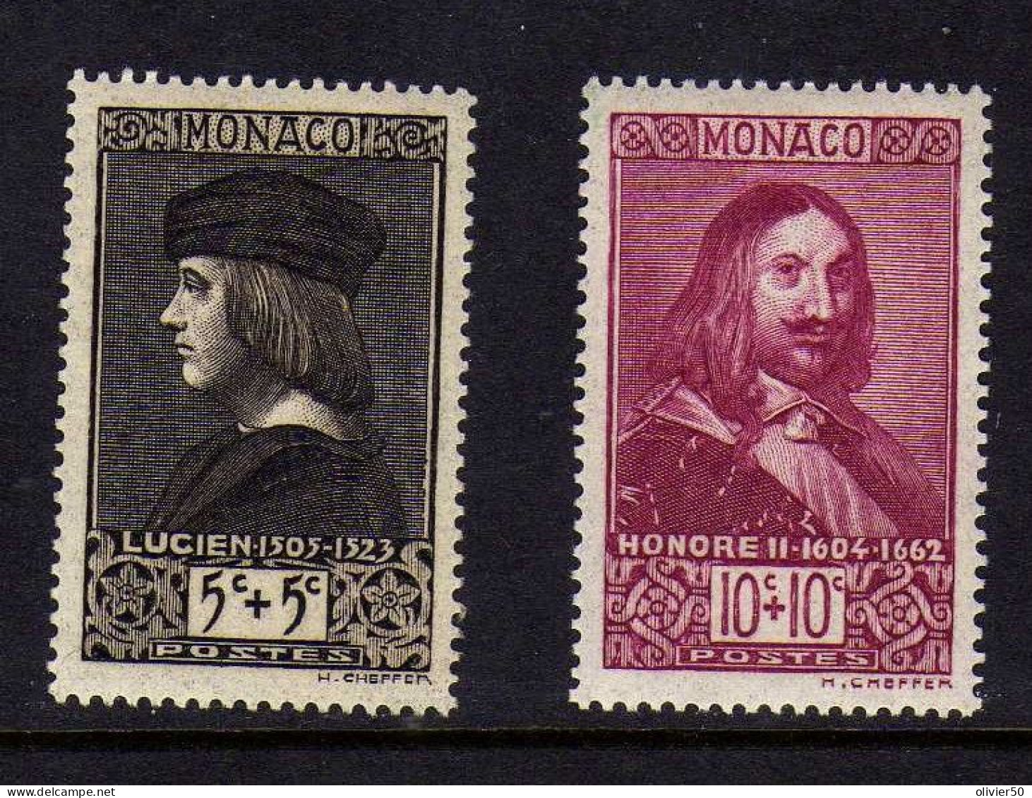 Monaco - (1939) - Princes De Monaco - Neufs* - Neufs