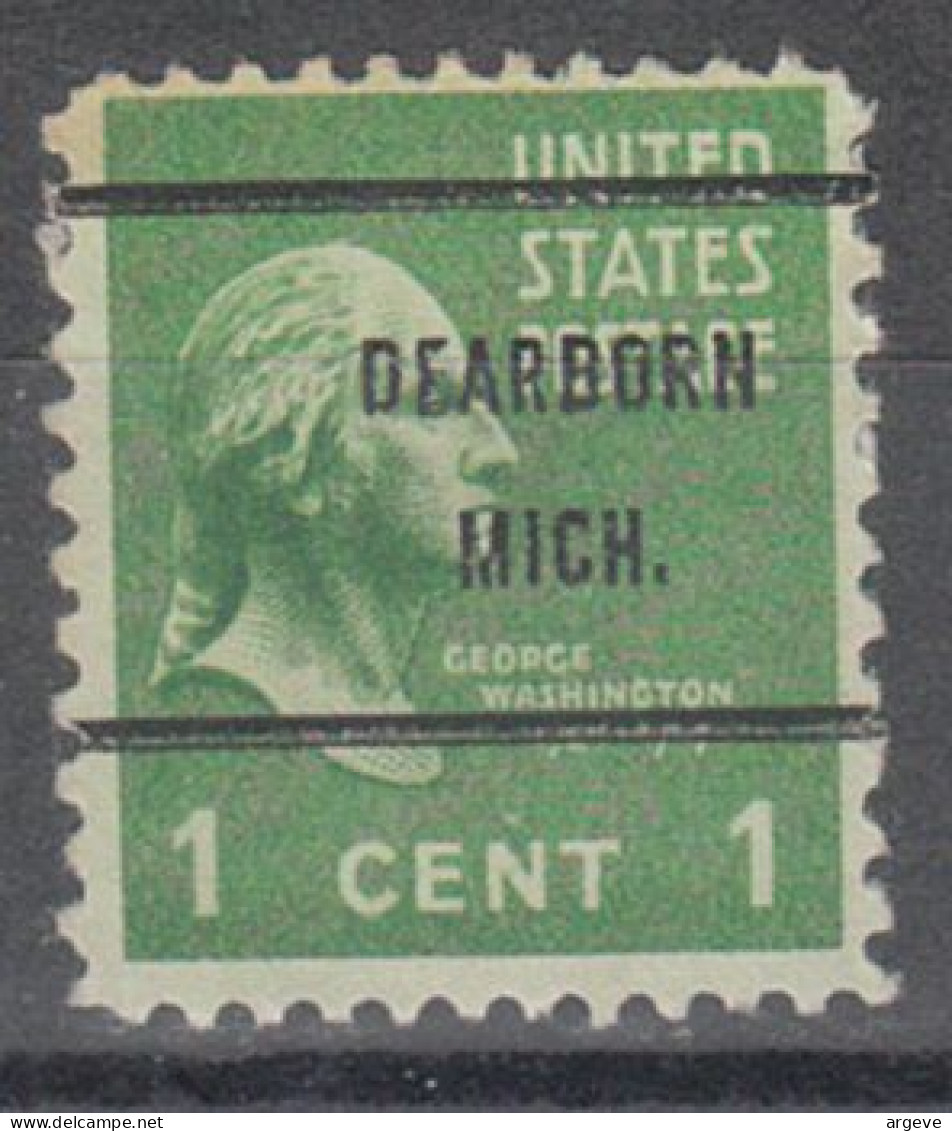 USA Precancel Vorausentwertungen Preo Bureau Michigan, Dearborn 804-61 - Precancels