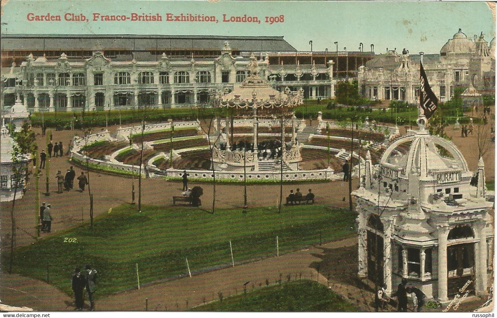 "FRANCO BRITISH EXHIBITION" DEPARTURE CANCELLATIONS ON FRANKED OFFICIAL PC TRAVELLED FROM LONDON TO BELGIUM - 1908 - Cartas & Documentos