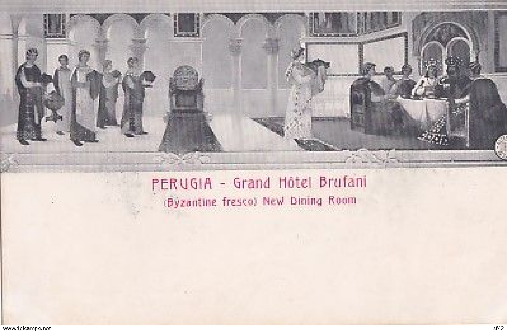 PERUGIA          GRAND HOTEL BRUFANI                      BYZANTINE FRESCO   NEW DINING ROOM      PRECURSEUR - Perugia