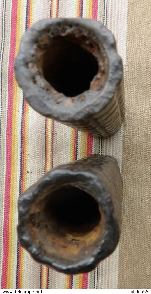 Lot De 2 Corps De Grenade Petard Raquette WWI - Armes Neutralisées