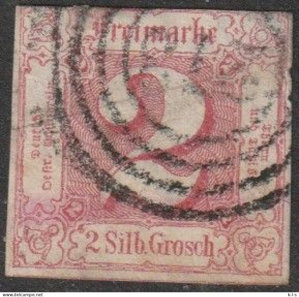 Altd.- Thurn & Taxis: 1861, Mi. Nr. 16, Freimarke: 2 Sgr. Ziffer Im Quadrat. Vierringstpl. - Usados