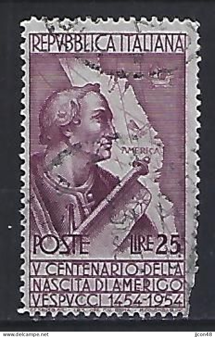 Italy 1954  Amerigo Vespucci (o) Mi.922 A - 1946-60: Usati