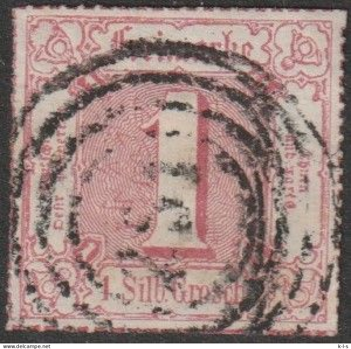 Altd.- Thurn & Taxis: 1866, Mi. Nr. 48, Freimarke: 1 Sgr. Ziffer Im Quadrat. Vierringstpl. - Usados