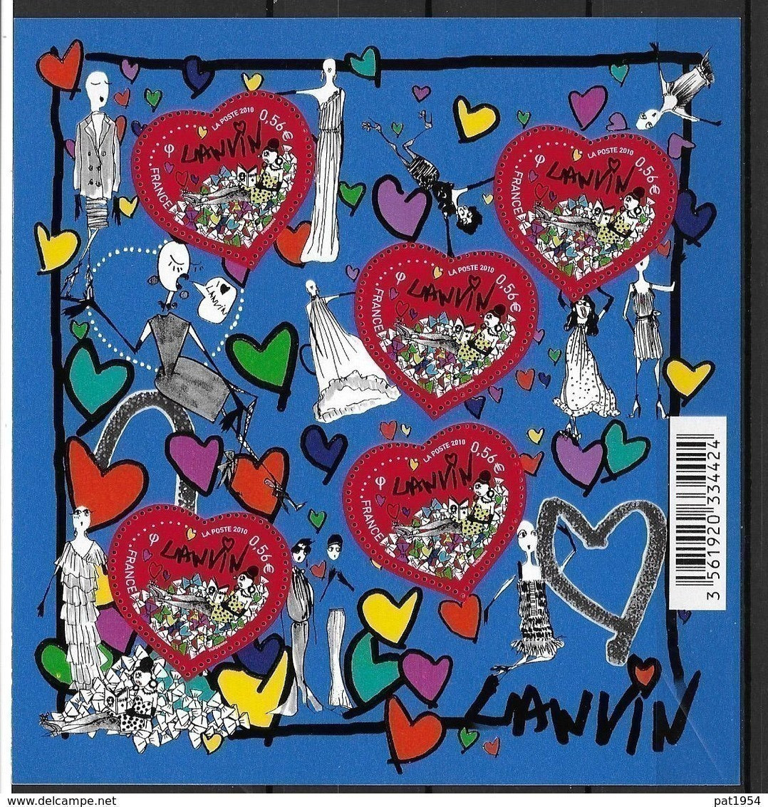 France 2010 Bloc Feuillet N° 129 Neuf Saint Valentin Lanvin à La Faciale - Ungebraucht