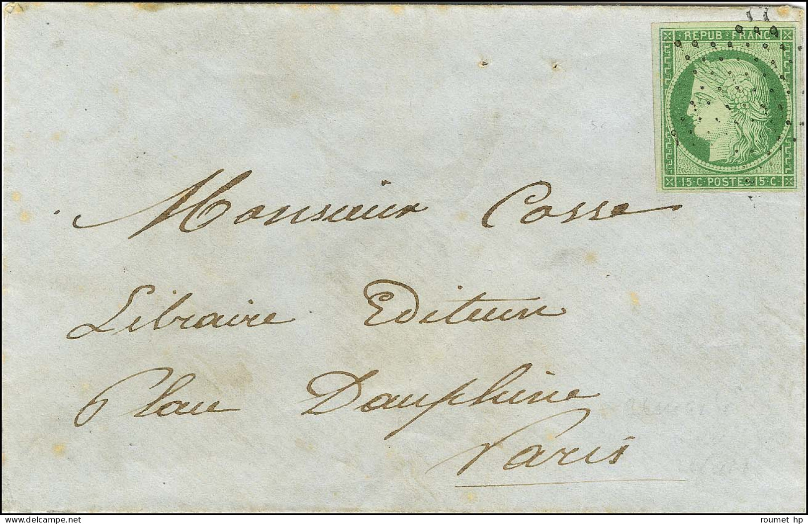 Etoile / N° 2 Sur Lettre Pour Paris. Au Verso, Càd D'arrivée 1852. - TB / SUP. - R. - 1849-1850 Ceres