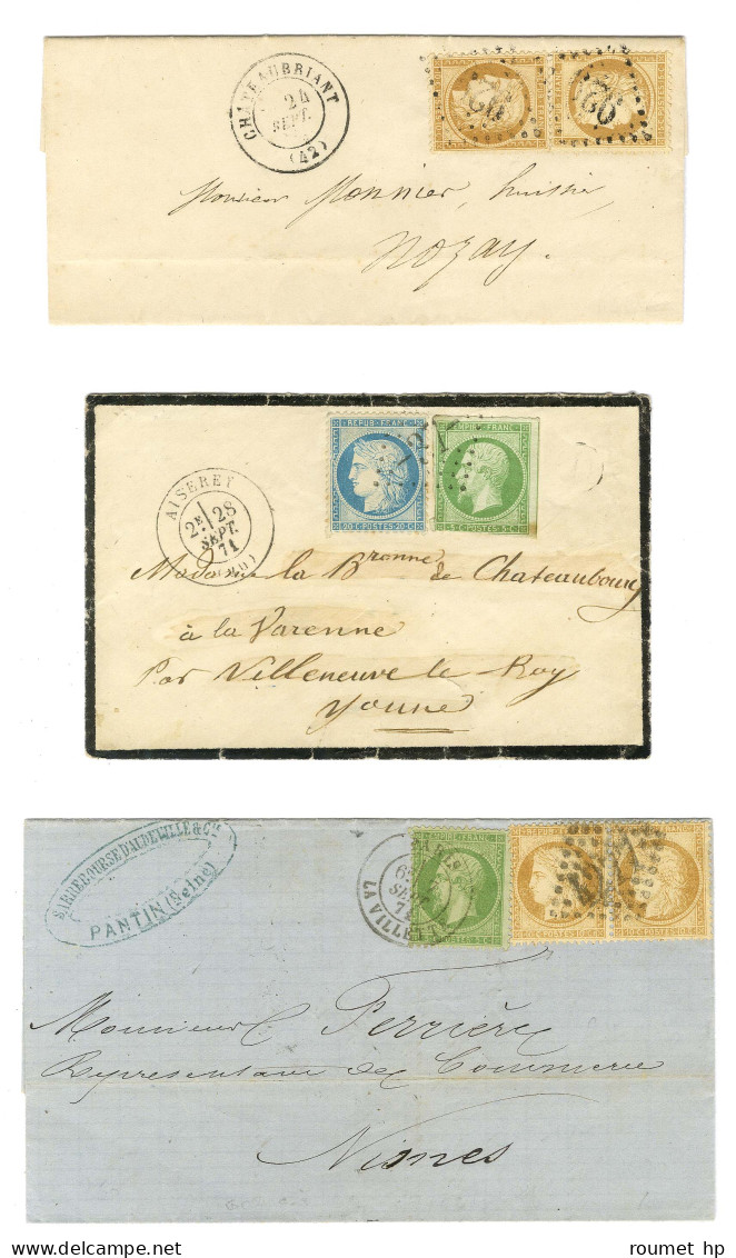 Lot De 3 Lettres Affranchies De Septembre 1871. - TB. - Andere & Zonder Classificatie