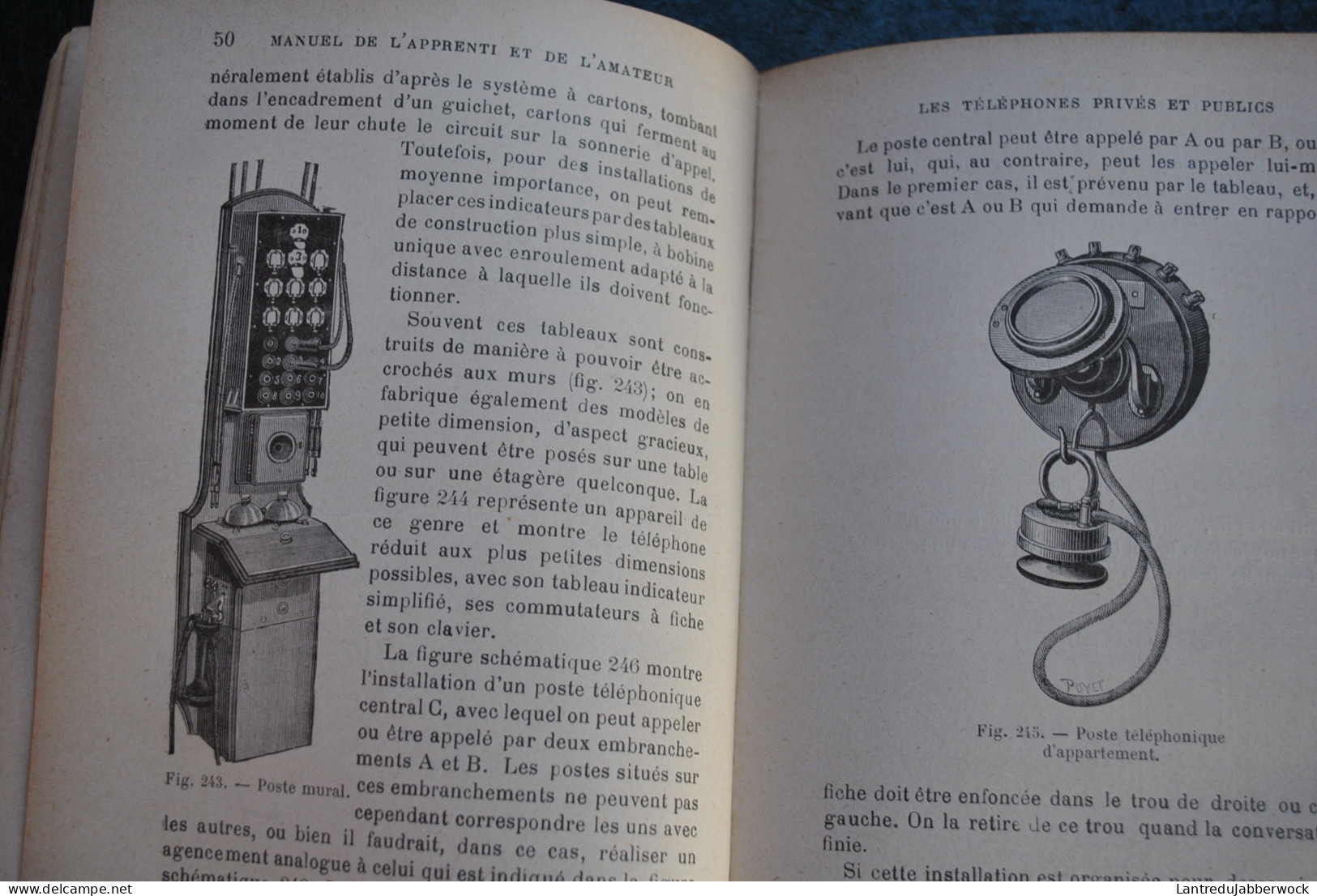 Humbert ZEDA Manuel De L'apprenti Et De L'amateur électricien 3è Partie Les Téléphones Privés Et Publics BERNARD TIGNOL - 1901-1940