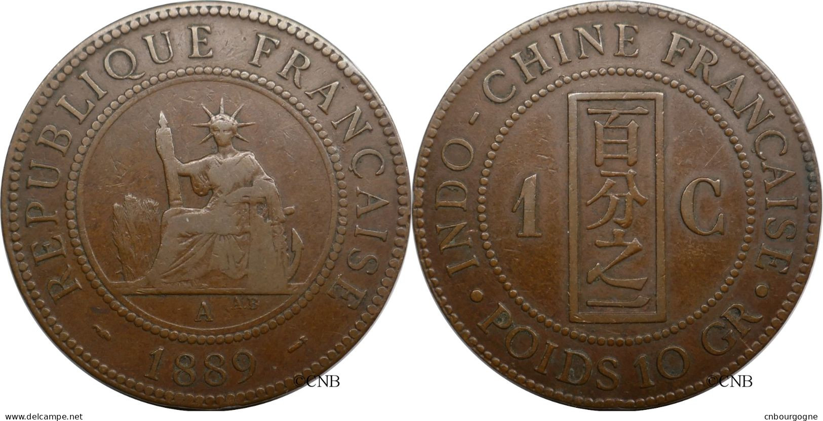 Indochine - Colonie Française - 1 Centime 1889 A - TB/VF30 - Mon6299 - Frans-Indochina