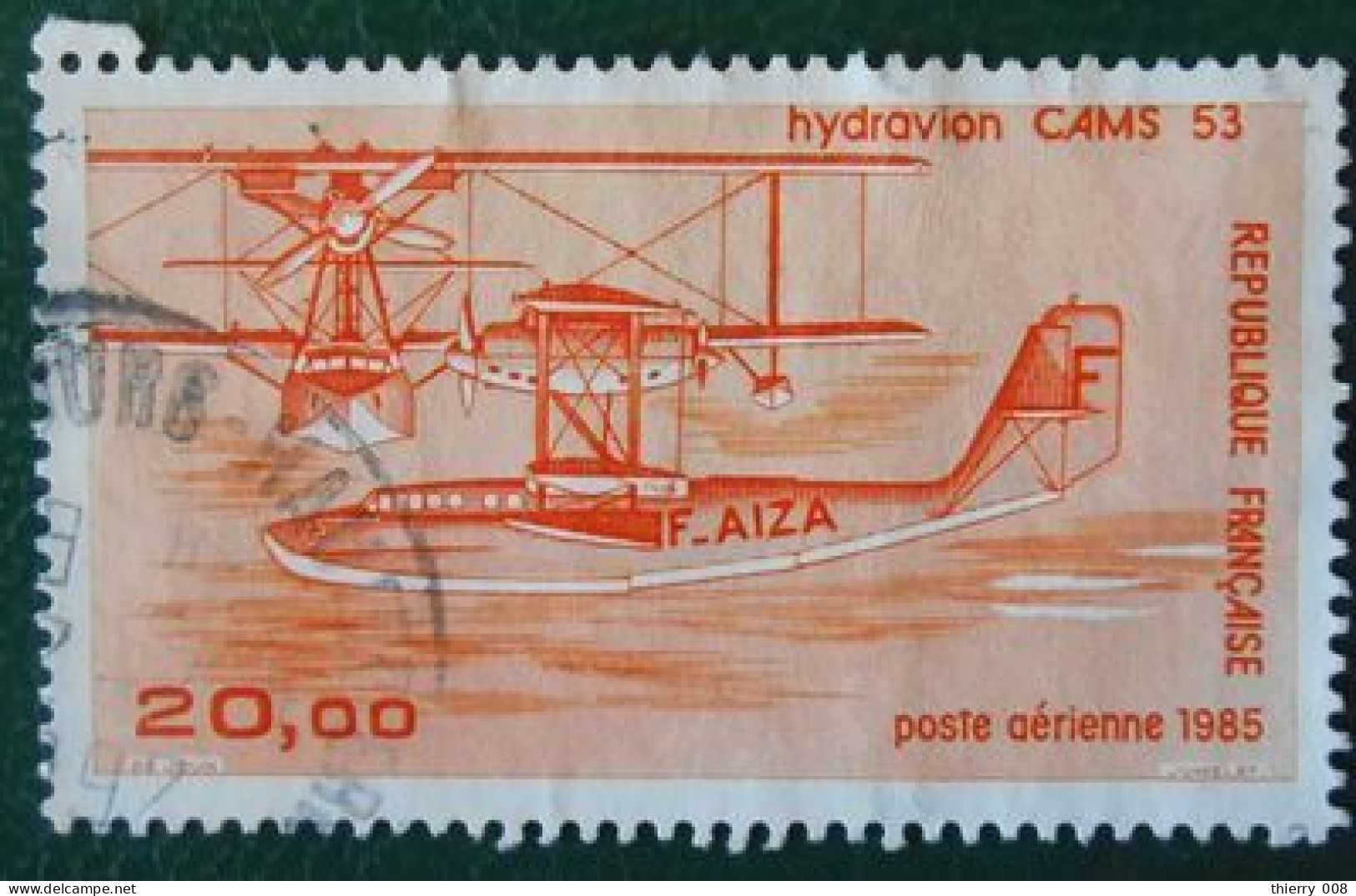 France 1985 Poste Aérienne PA 58 Avion Bimoteur Hydravion CAMS 53  Oblitéré - 1960-.... Matasellados