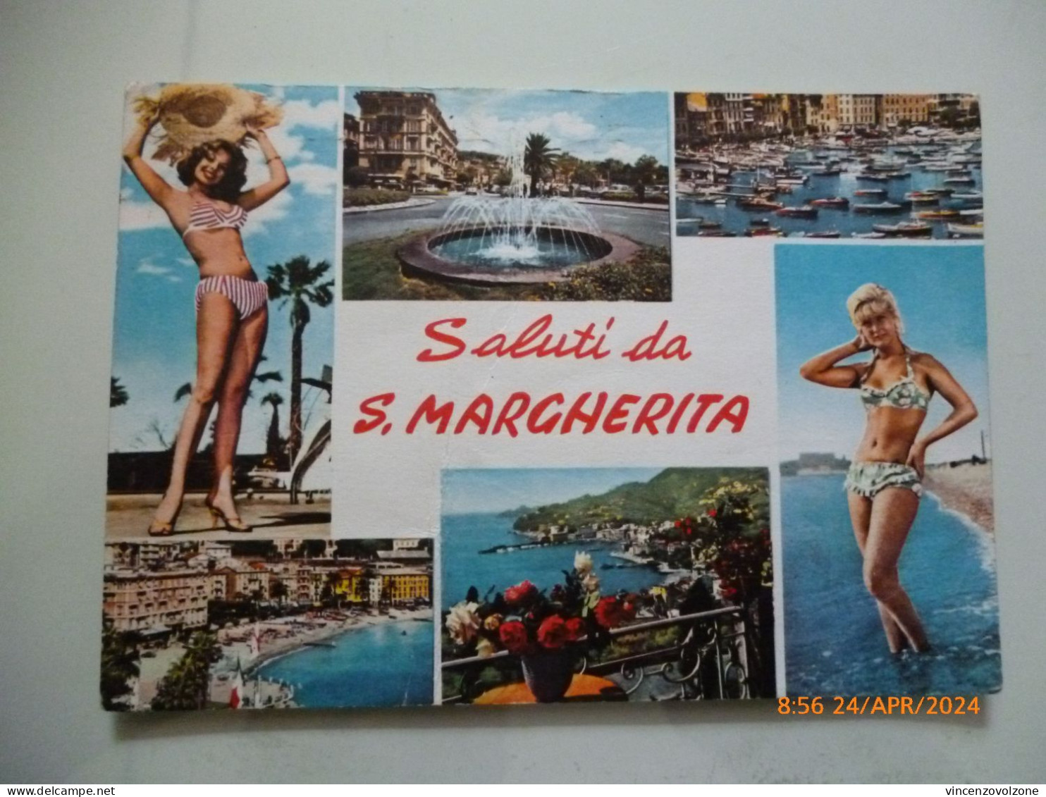 Cartolina Viaggiata "Saluti Da S. MARGHERITA" Vedutine 1965 - Genova (Genoa)