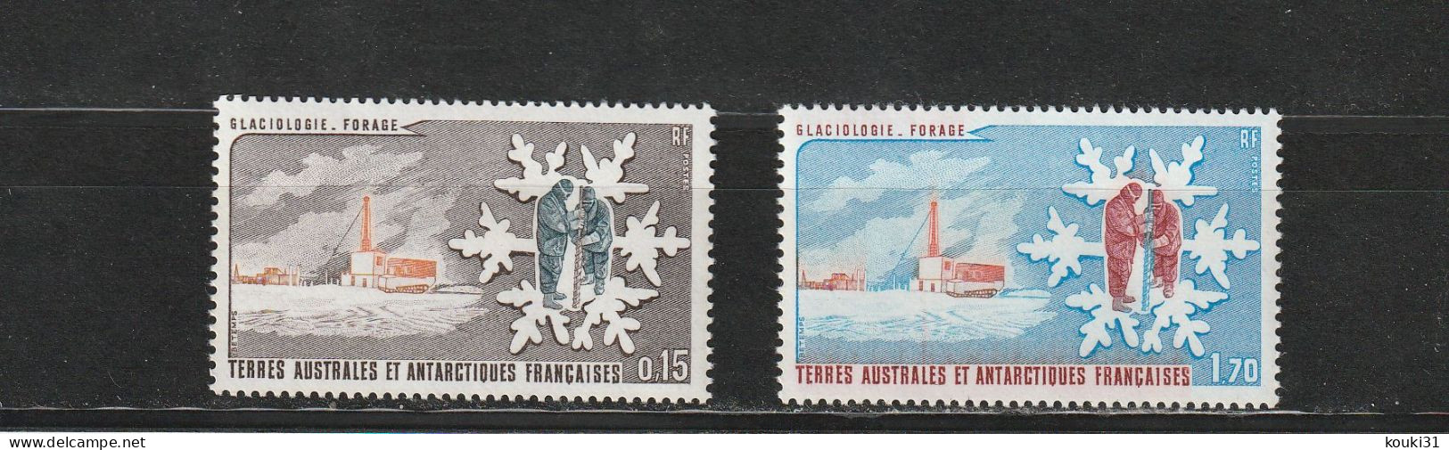 TAAF YT 102/3 ** : Glaciologie - 1984 - Unused Stamps