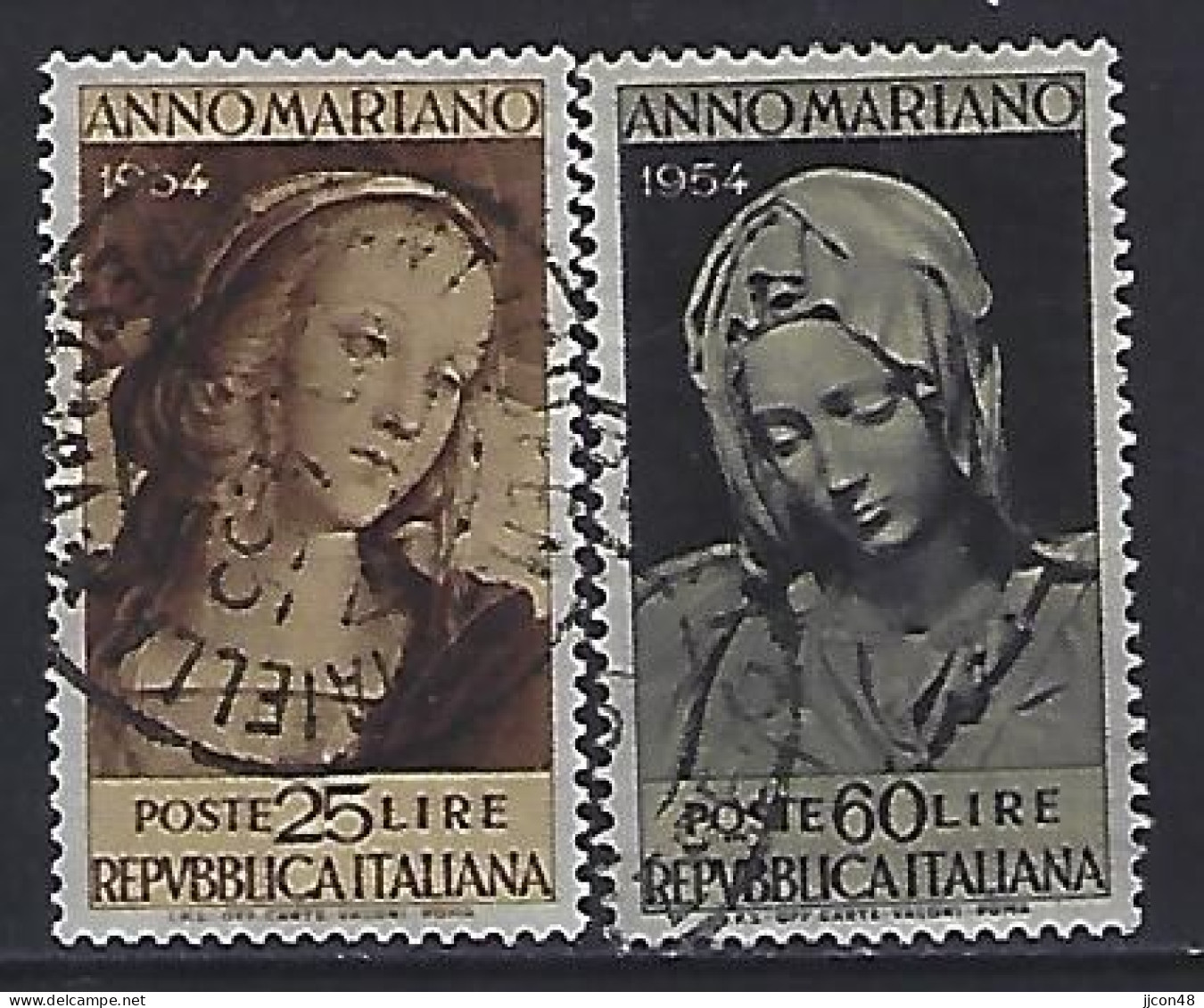 Italy 1954  Marianisches Jahre (o) Mi.924-925 - 1946-60: Oblitérés