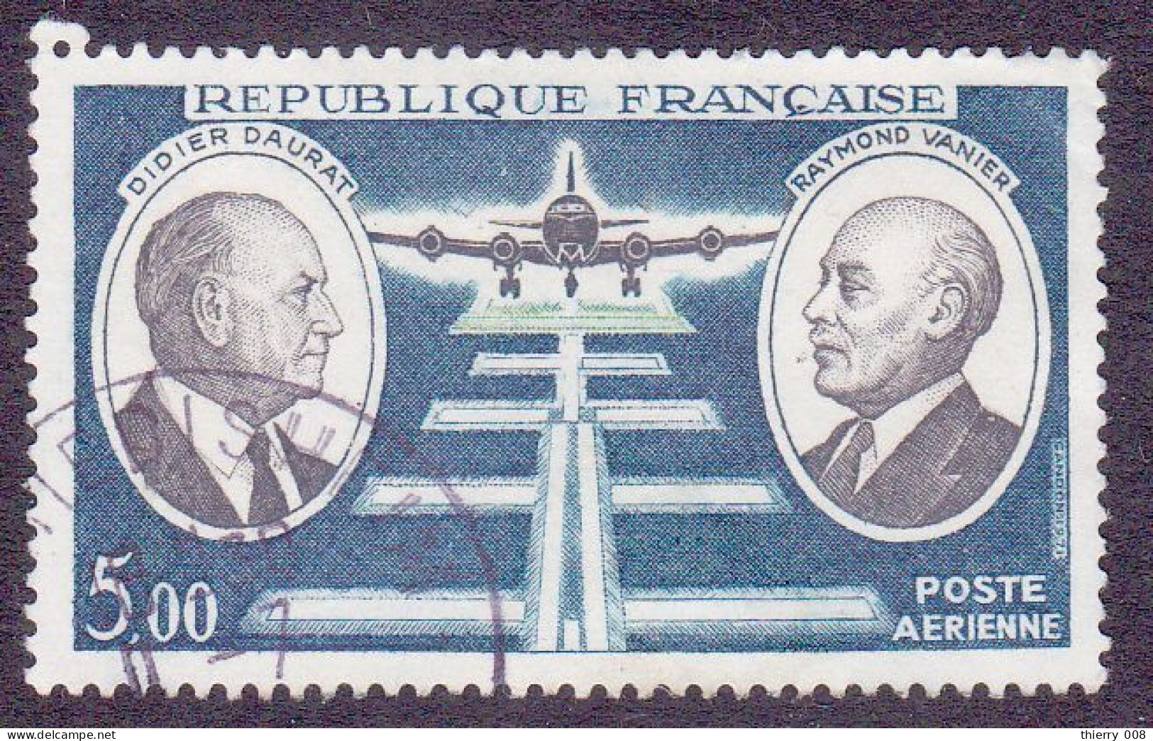 France 1971 Poste Aérienne PA 46 Didier Daurat  Raymond Vanier Pionniers De La Poste Aérienne  Oblitéré - 1960-.... Gebraucht