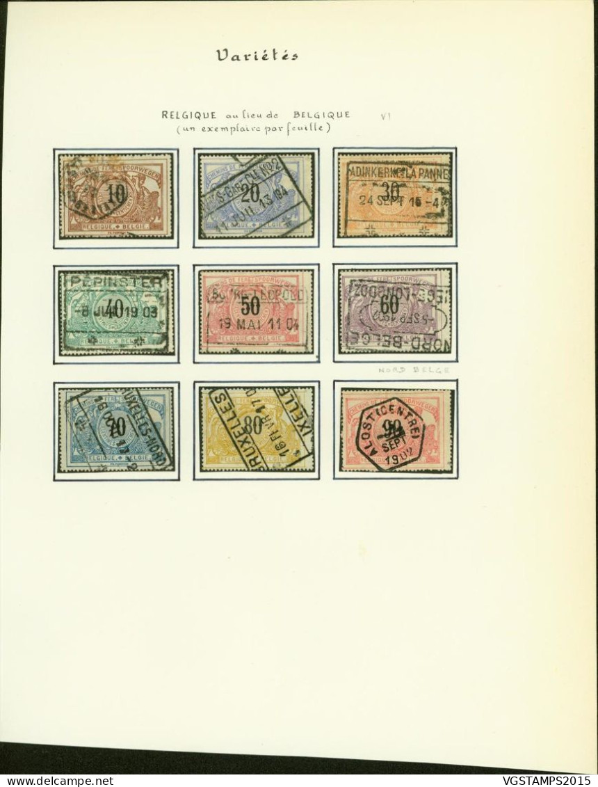 Belgique 1895-Timbres Oblitérés Entre TR 15 Et TR 25.Tous Avec Variété "RELGIQUE" Au Lieu De "BELGIQUE".. (EB) AR-02343 - Usati