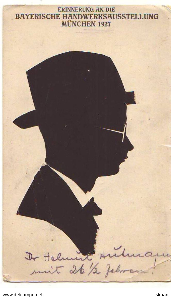 N°22762 - Silhouettes - Erinnerung An Die Bayerische Handwerksausstellung München 1927 - Scherenschnitt - Silhouette