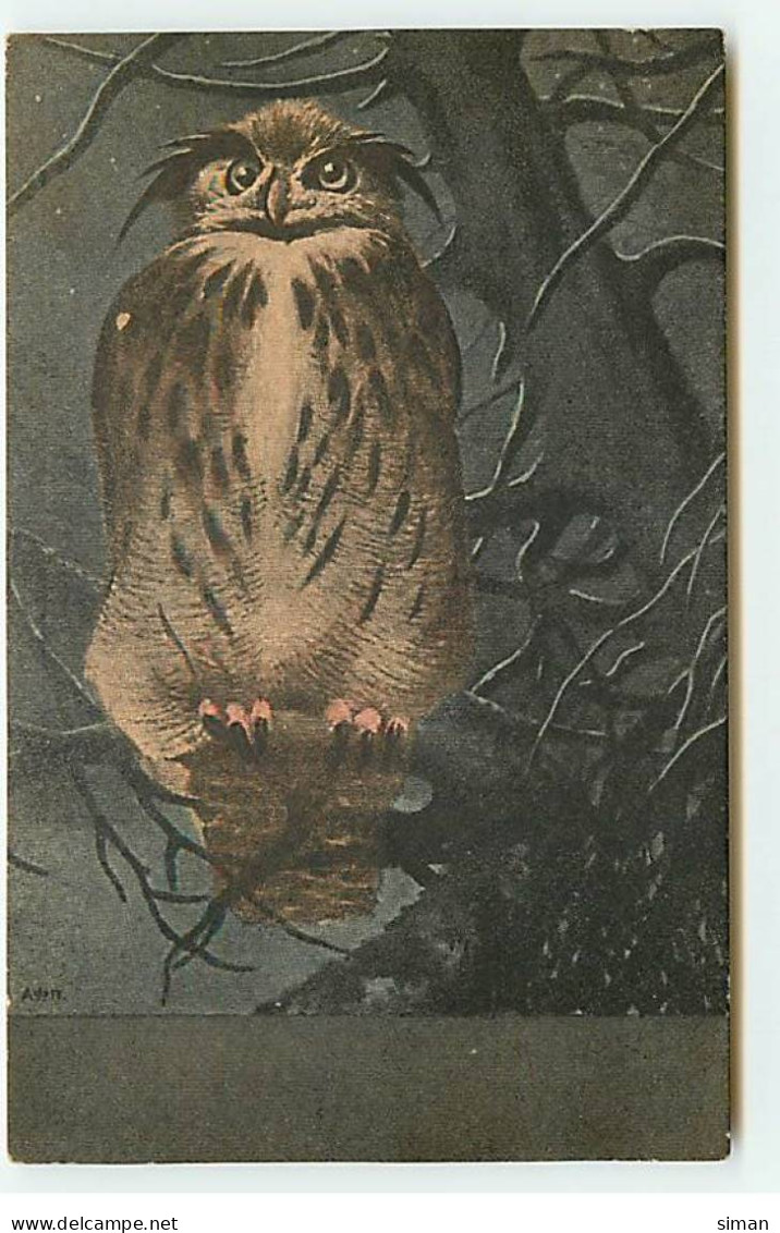 N°22792 - Animaux - Illustrateur Russe - Hibou - Other & Unclassified