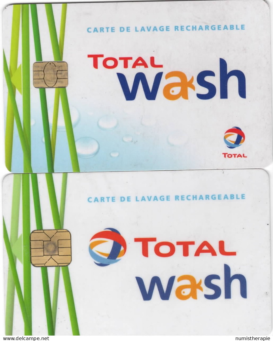 Lot De 2 Cartes Différentes De Lavage Auto TOTAL WASH - Autres & Non Classés