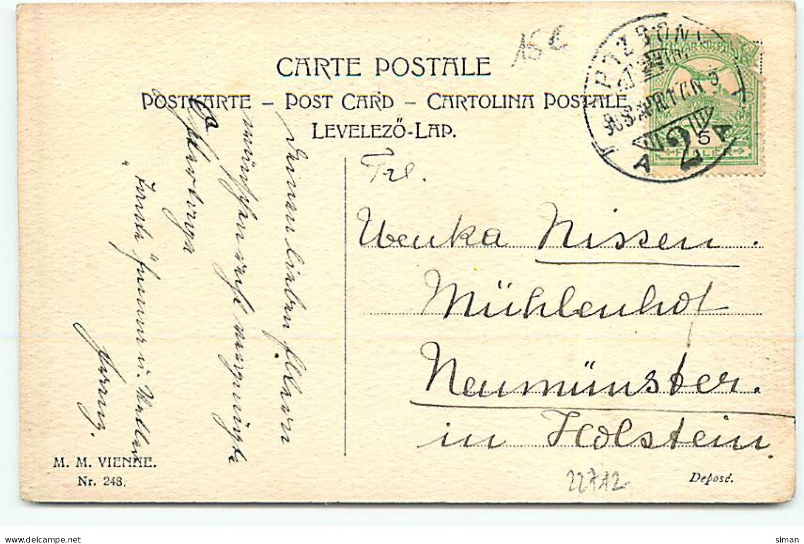 N°22712 - Pâques - MM Vienne N°248 - CK. Cook - Fröhliche Ostern - Poussins Habillés - Pâques