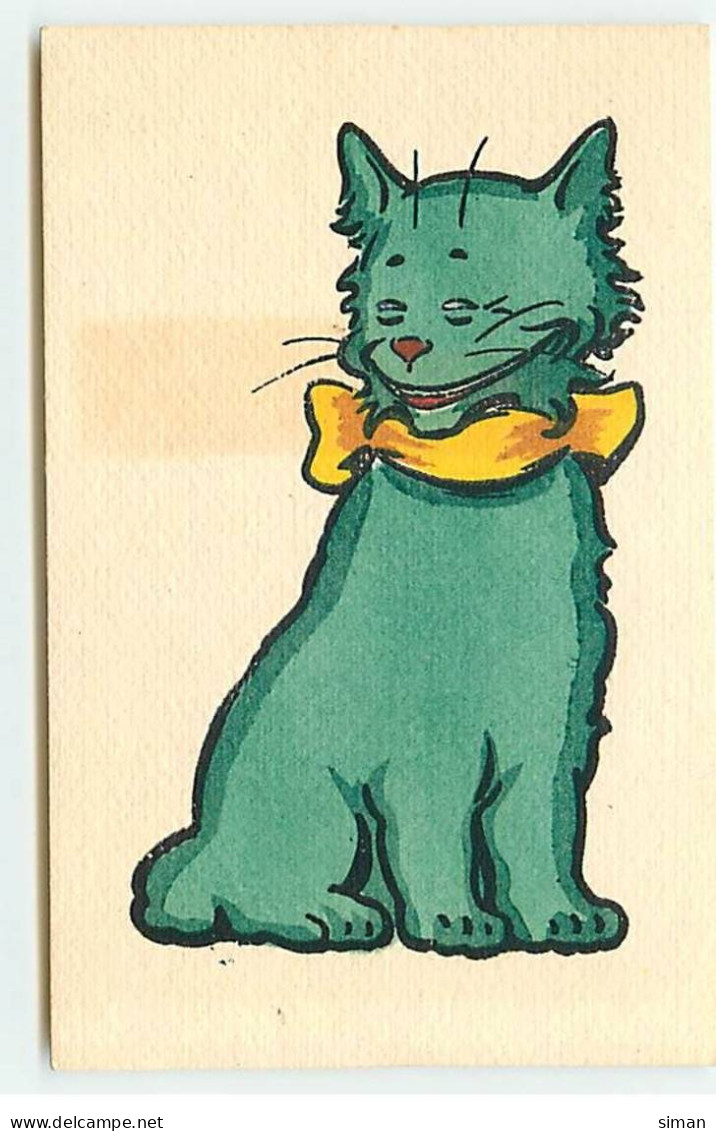 N°21572 - MM Vienne N°417 - Dessin D'un Chat Vert Portant Un Foulard Jaune - Vienne