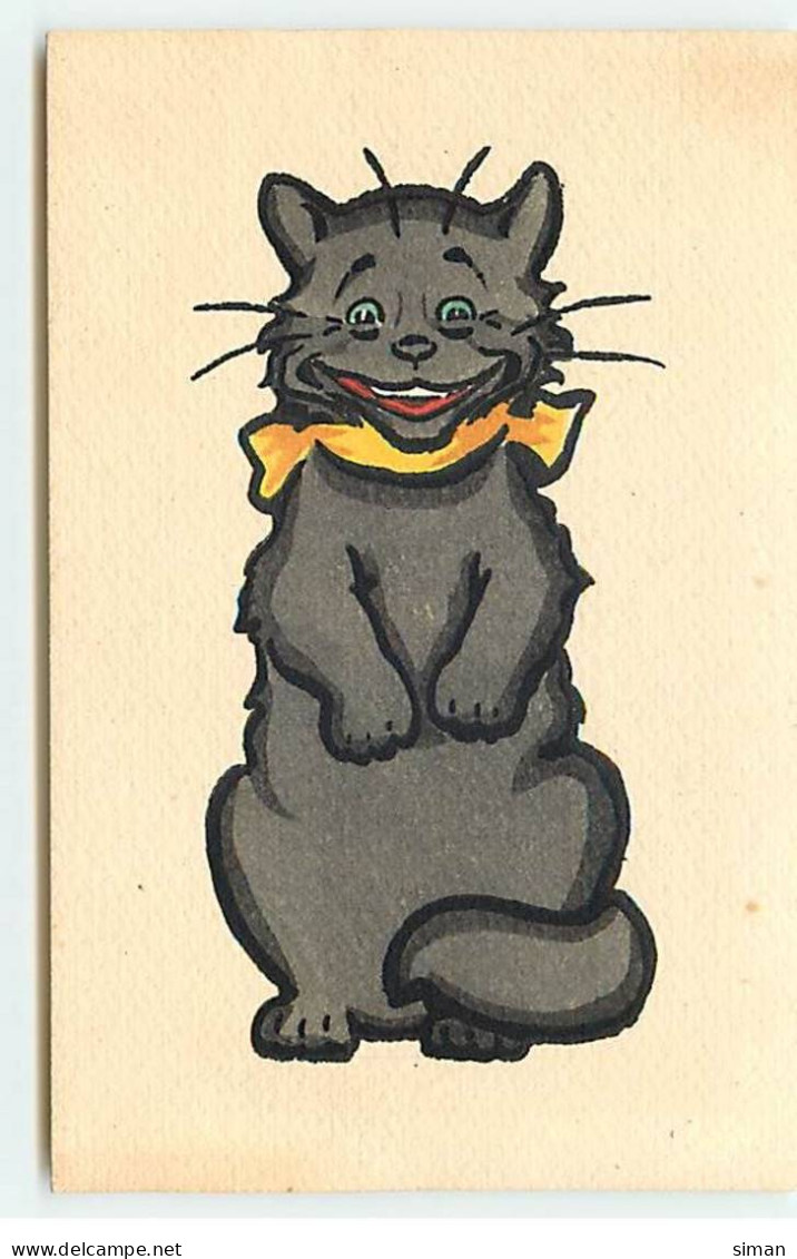 N°21570 - MM Vienne N°417 - Dessin D'un Chat Gris Portant Un Foulard Jaune - Vienne