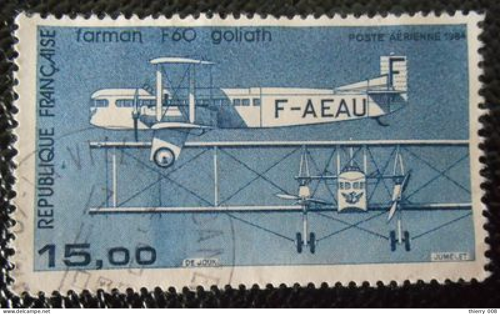 France 1984 Poste Aérienne PA 57 Avion Bimoteur Farman F 660 Goliath  Oblitéré - 1960-.... Matasellados