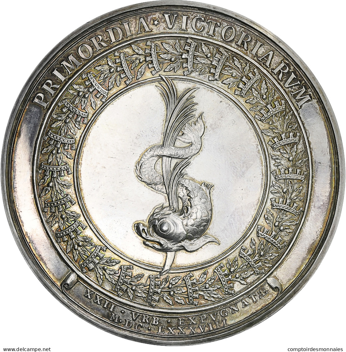 France, Médaille, Louis XIV, 22 Villes Prises Par Le Dauphin, 1688, Argent - Altri & Non Classificati