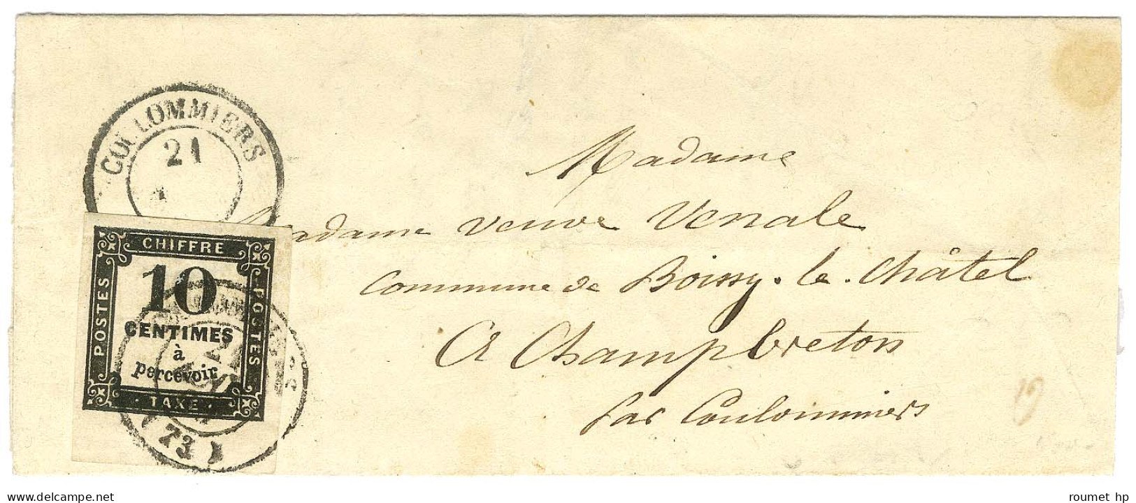 Càd T 15 COULOMMIERS (73) / Taxe N° 2 Bdf Et Très Belles Marges Sur Lettre Locale. 1860. - TB / SUP. - 1859-1959 Lettres & Documents