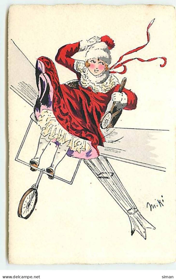 N°20567 - Miki - Femme En Robe Rouge Dans Un Avion - 1900-1949