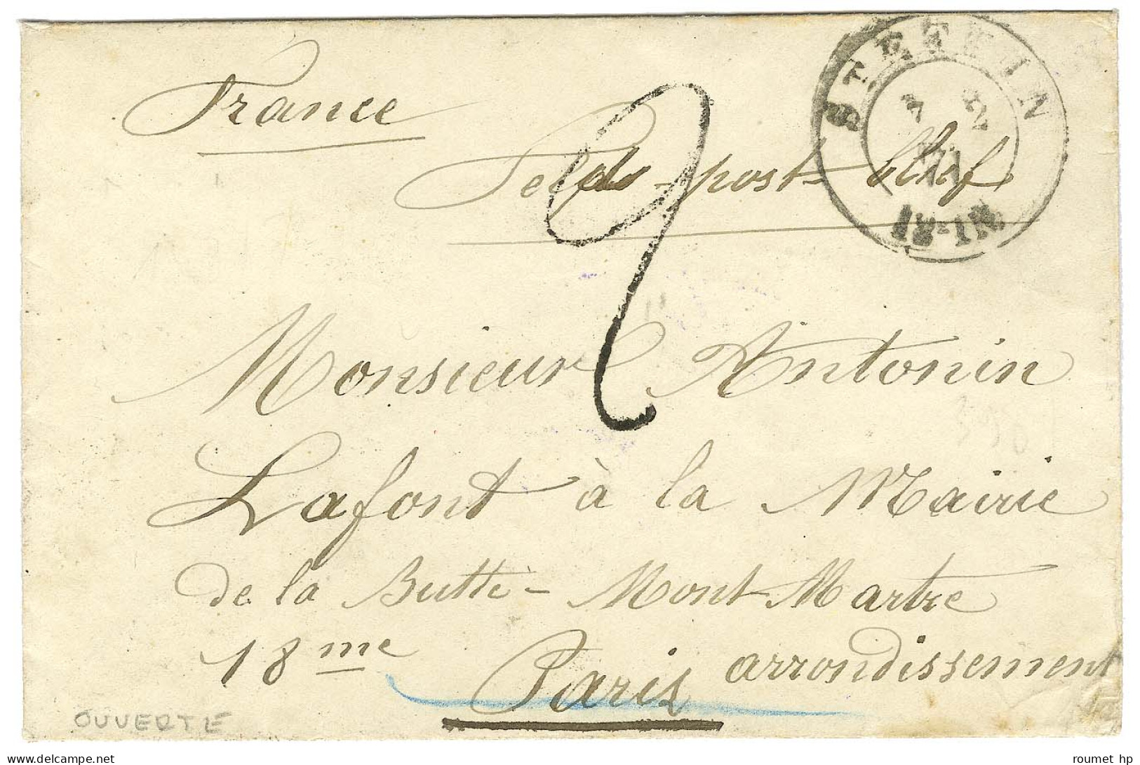 Càd STETTIN Sur Lettre De Prisonnier Pour Paris. 1871. - TB. - Oorlog 1870