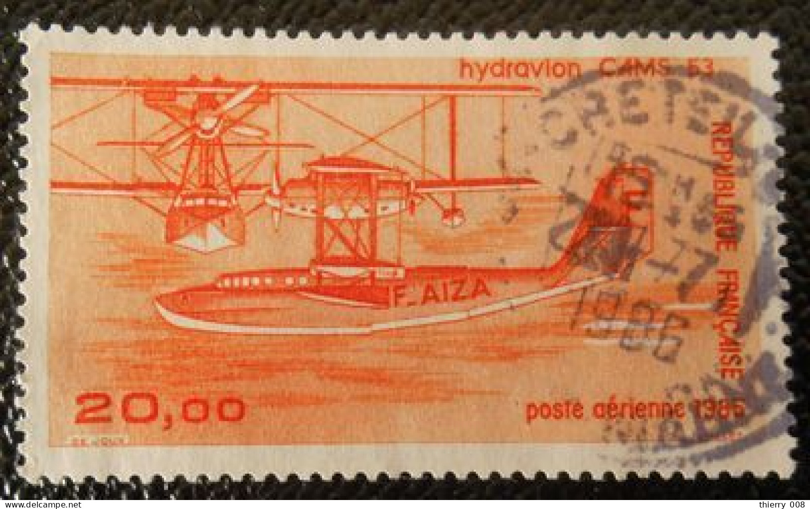 France 1985 Poste Aérienne PA 58 Avion Bimoteur Hydravion CAMS 53  Oblitéré - 1960-.... Used