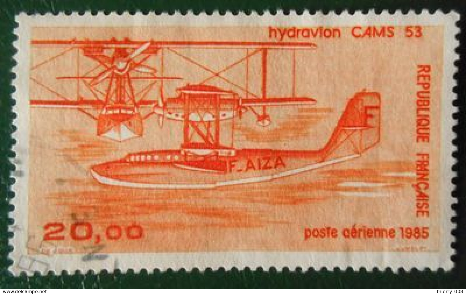 France 1985 Poste Aérienne PA 58 Avion Bimoteur Hydravion CAMS 53  Oblitéré - 1960-.... Used