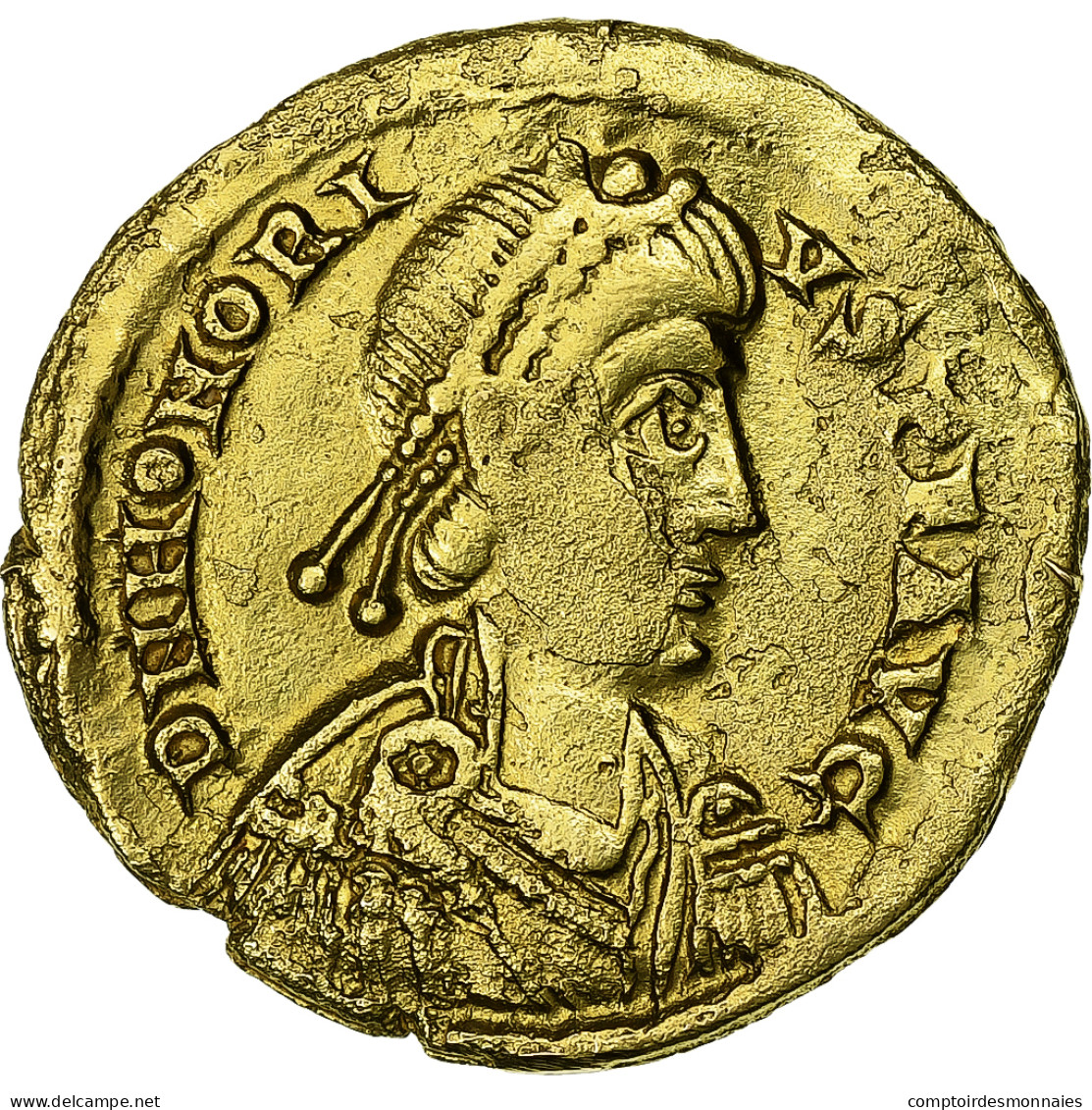 Honorius, Solidus, 402-406, Ravenne, Or, TB+, RIC:X-1287 - Der Spätrömanischen Reich (363 / 476)