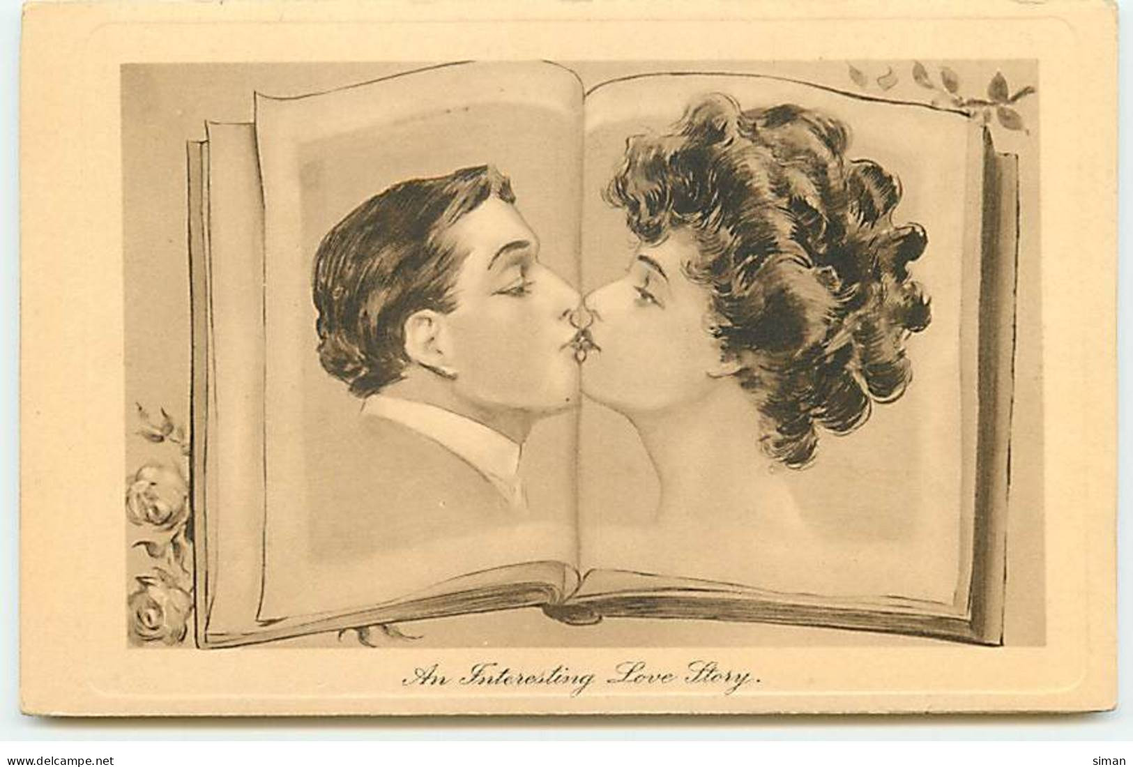 N°18308 - Gibson Series - An Interesting Love Story - Livre - Couple S'embrassant - 1900-1949
