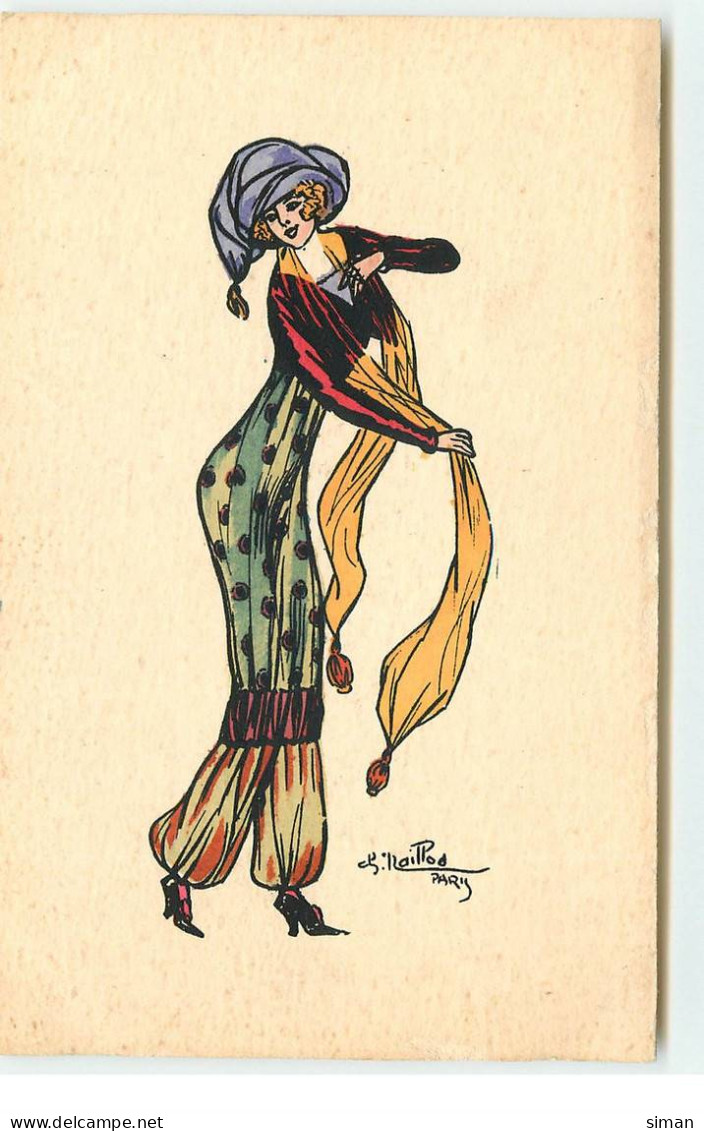 N°17314 - Naillod - Jeune Femme Avec Un Grand Foulard - Naillod