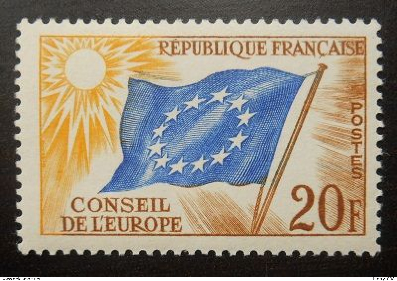 Année 1958 59 Conseil Europe 18 Drapeau  Neuf - Nuevos