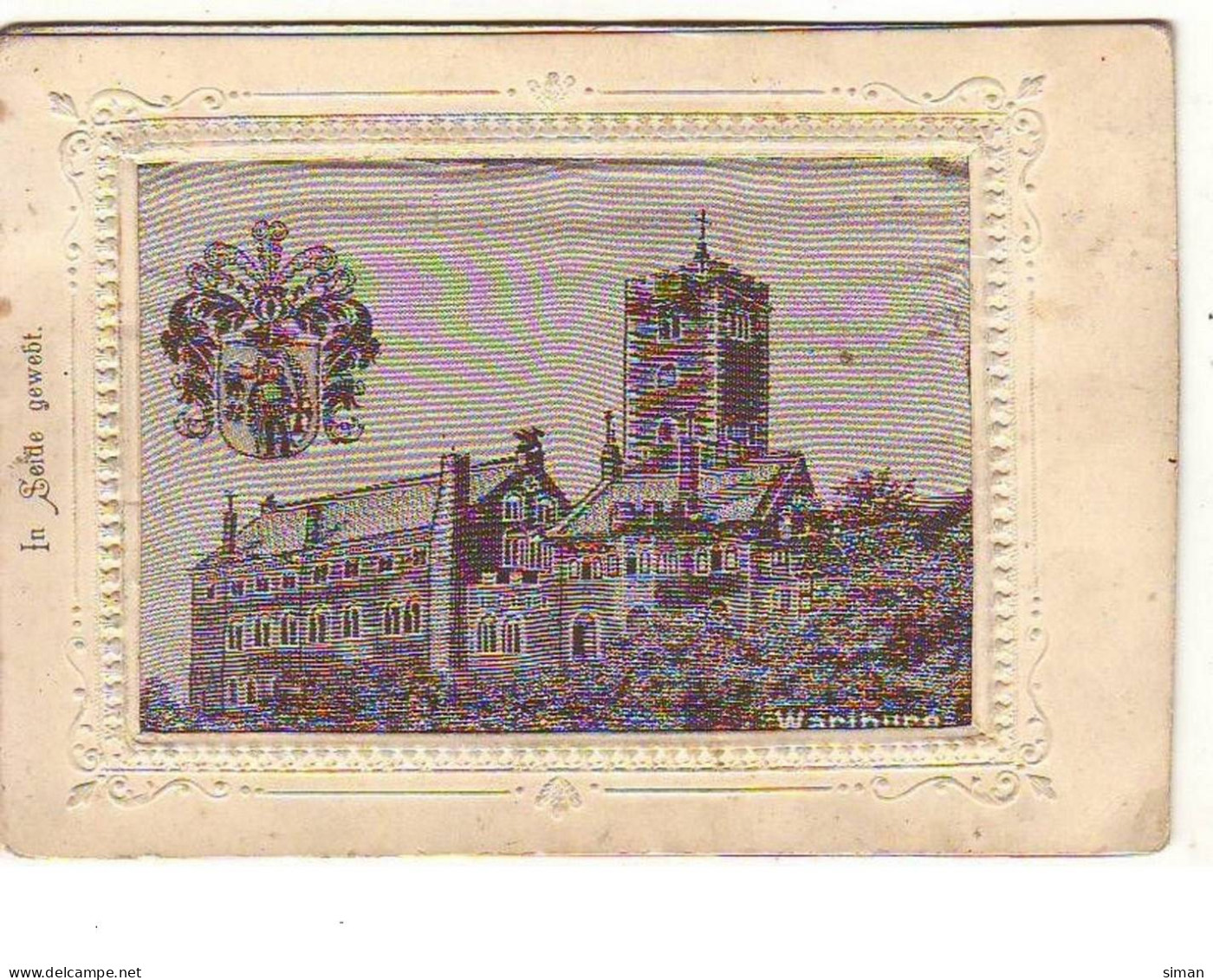 N°13801 - Carte BrodéeTissée Soie - WARTBURG - In Seide Gewebt - Eisenach