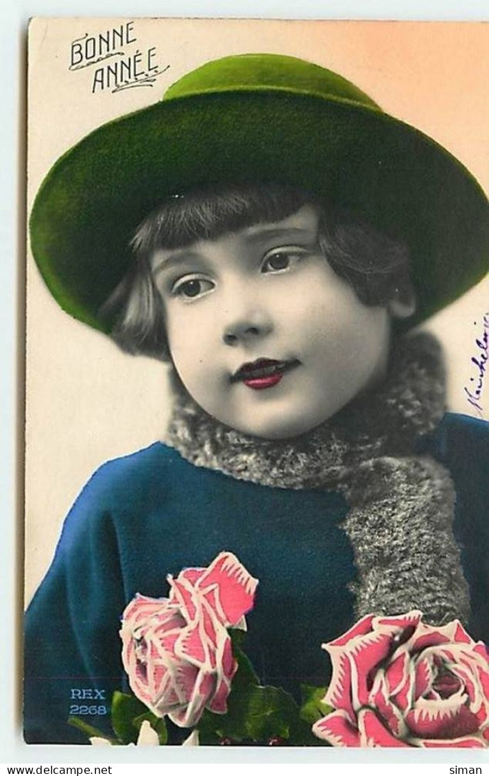 N°11697 - Carte Fantaisie - Portrait D'Enfant - Bonne Année - Portraits