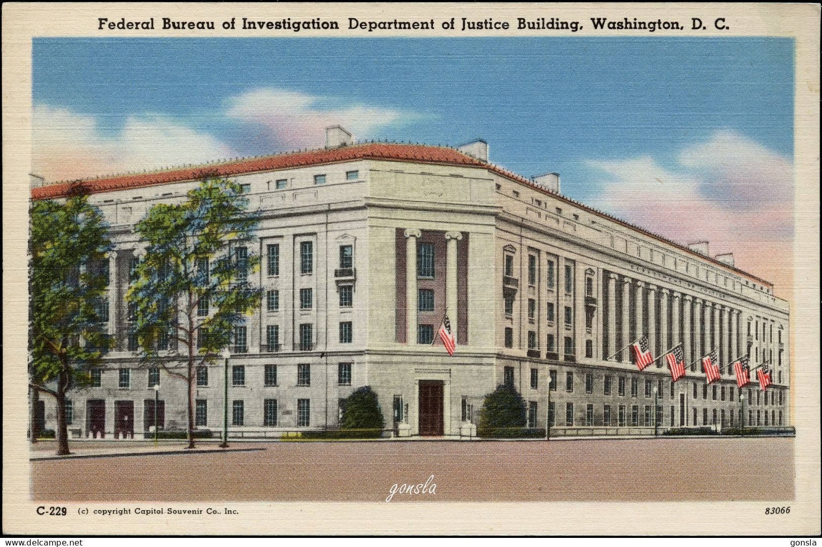 WASHINGTON D.C. 1940-1950 "Federal Bureau Of Investtion Department Of Justice Building" - Washington DC