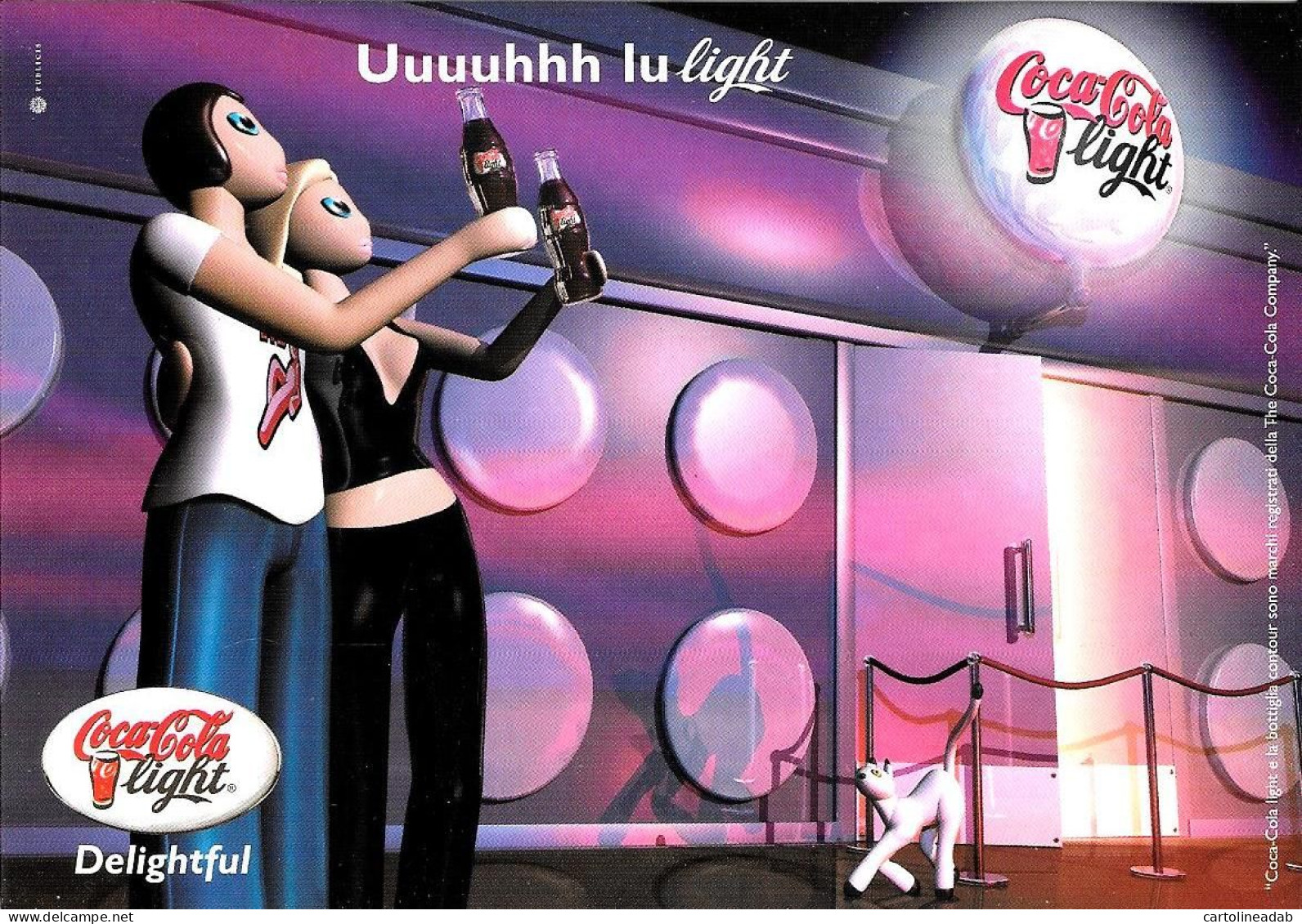 [MD5466] CPM - COCA COLA LIGHT DELIGHTFUL - PROMOCARD 3498 - PERFETTA - Non Viaggiata - Publicité