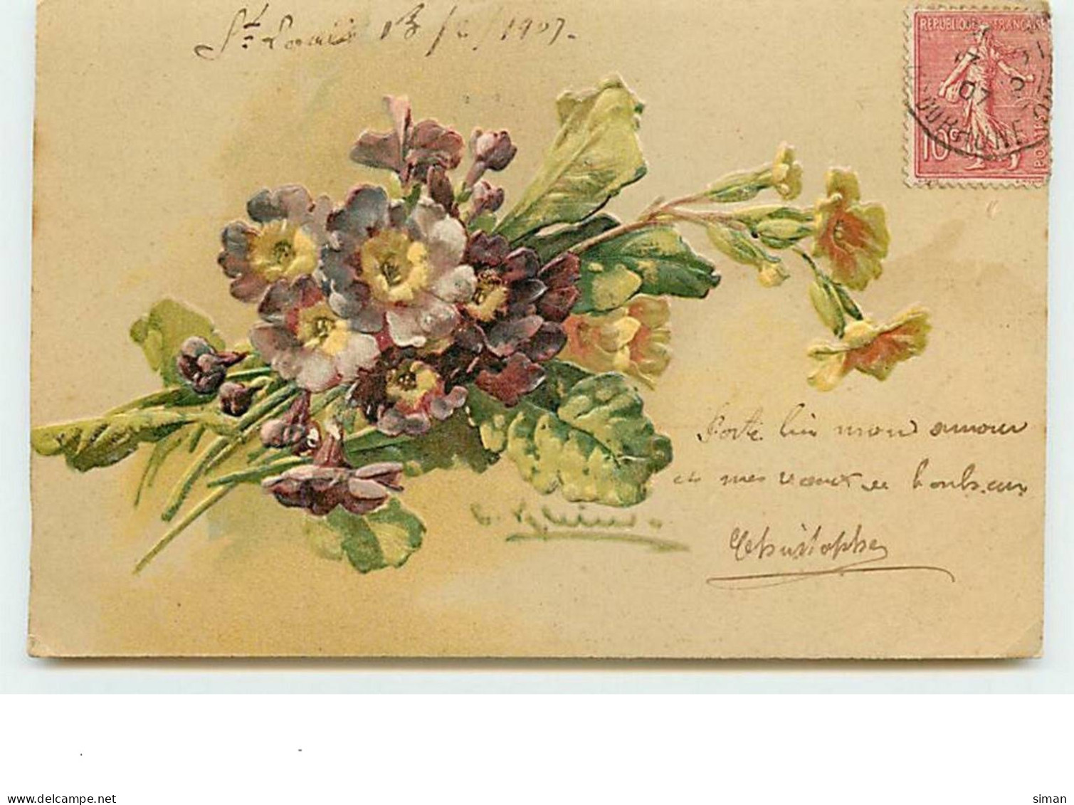 N°10652 - Carte Illustrateur - Catharina Klein - Bouquet Avec Primevères - Klein, Catharina