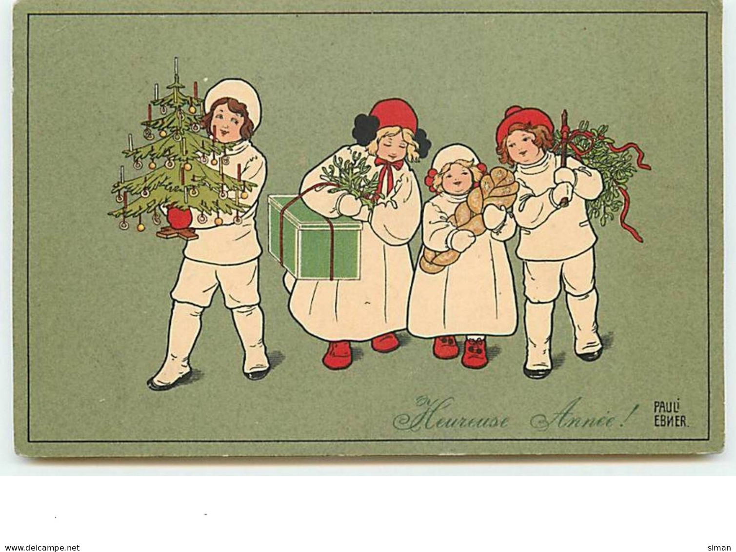 N°9626 - Carte Illustrateur - Pauli Ebner - MM Vienne N°469 - Enfants Avec Des Cadeaux De Noël - Ebner, Pauli