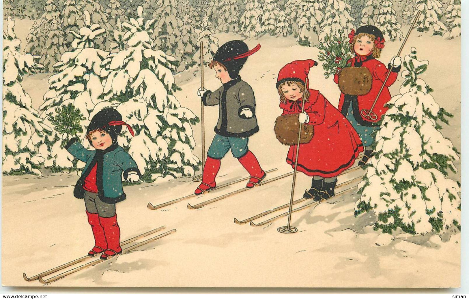 N°16005 - Florence Hardy - Enfants Sur Des Skis - Hardy, Florence