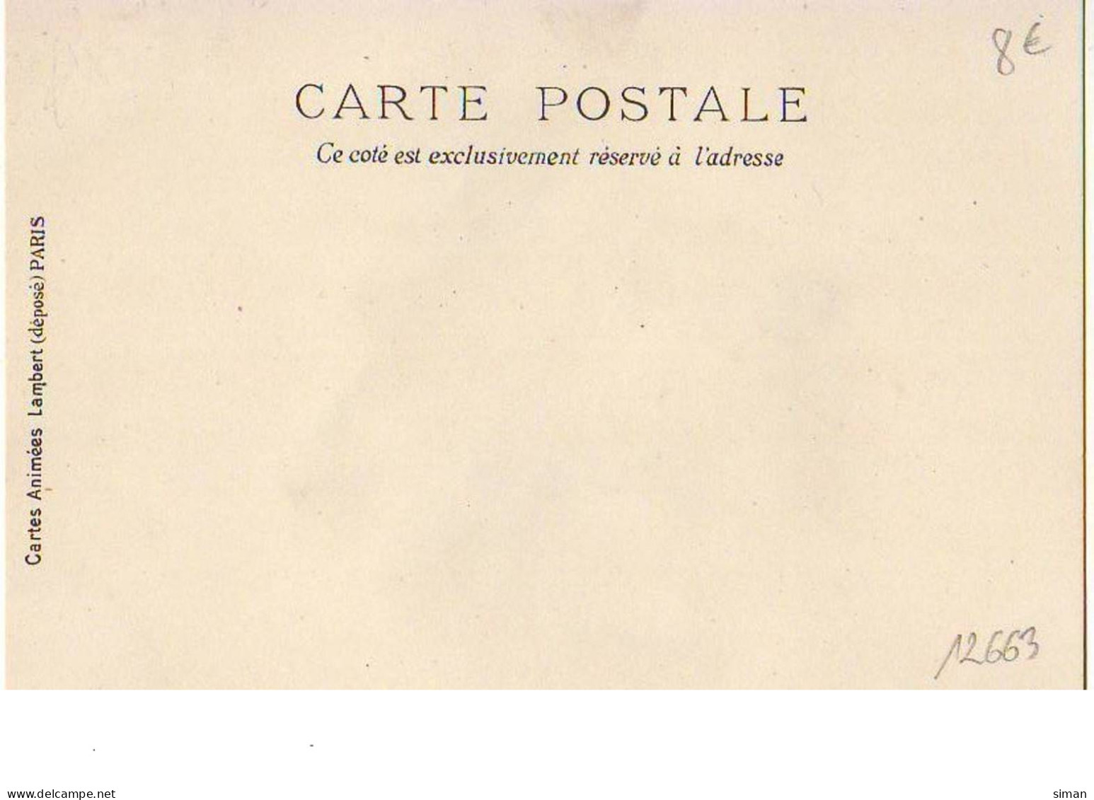 N°12663 - Carte Animée Lambert - Silhouette D'un Couple Dans Une Voiture - Siluette