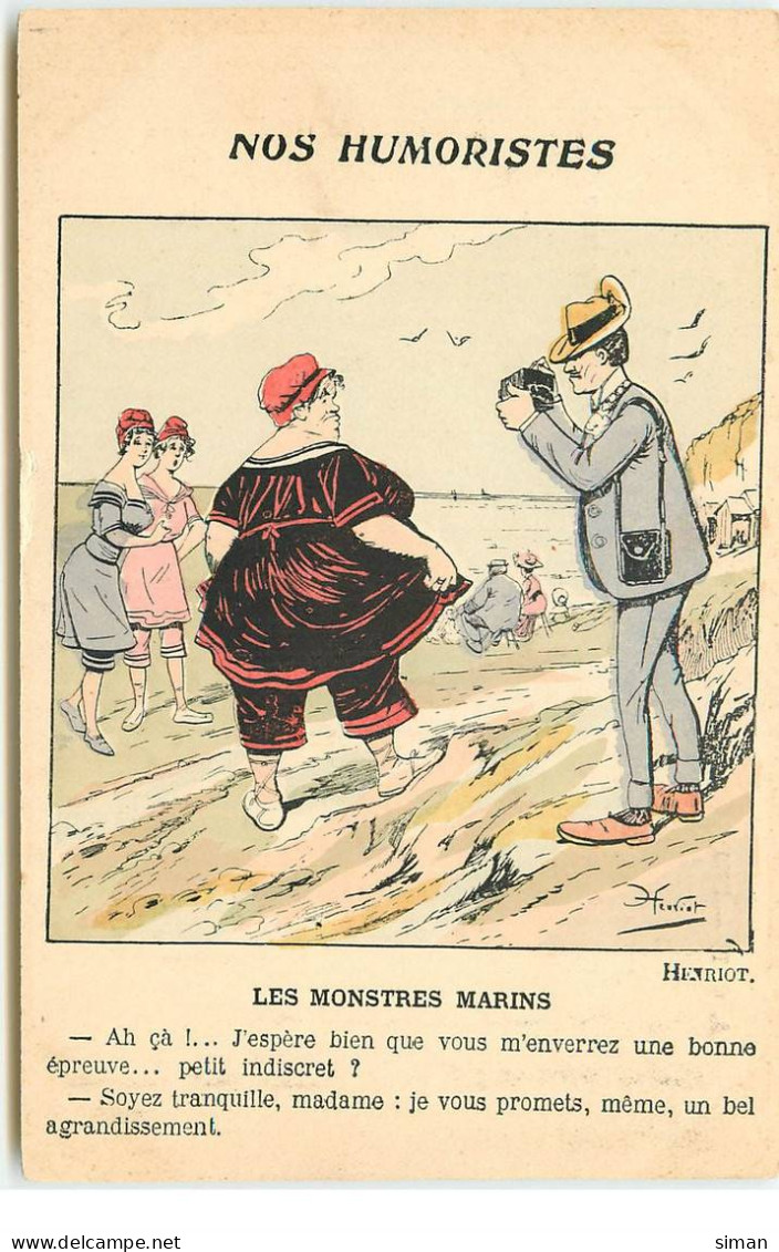 N°17272 - Henriot - Nos Humoristes - Les Monstres Marins - Photo - Baigneuse - Henriot