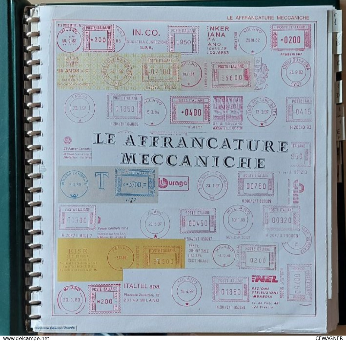 EMA Meter Freistempel Collection In Binder (+Schuber): ITALIA By BUSINESS SECTOR Diversi > 30 Pages) - Collections (with Albums)